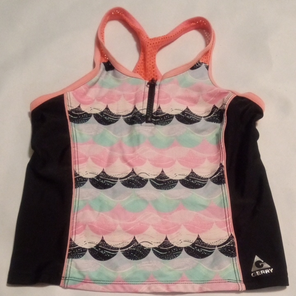 Gerry Weber Kids Swim Rashguard - Pink, Black, and Mint